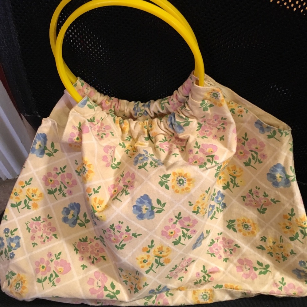 Cotton floral casual handbag